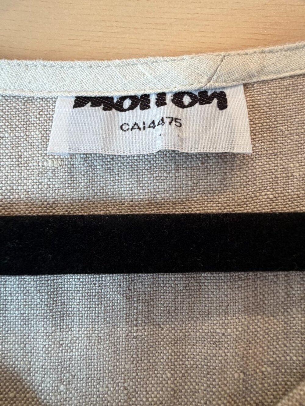 Motion, Linen, One Size Fits All, Grey/Beige, Long, With Pockets